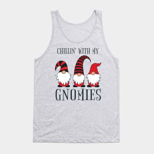 Chillin' With My Gnomies Funny Christmas Pun Tank Top